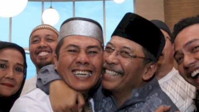 Mantan Wali Kota Makassar, Ilham Arief Sirajuddin bersama Mantan Wali Kota Makassar, Syamsu Rizal. (int) 