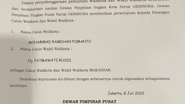 ADAMA Kantongi Rekomendasi Gerindra