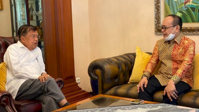 Anggota DPR RI, Supriansa temui Mantan Wapres, Jusuf Kalla, Jl Haji Bau Makassar, Jumat (24/7/2020). (ist) 