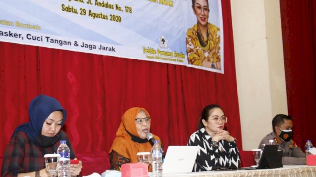 Anggota DPRD Sulsel Fraksi Golkar, Debbie Rusdin Sosialisasikan Perda Sistem Perlindungan Anak, Sabtu (29/8/2020)