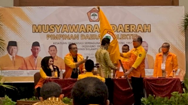 Haris Yasin Limpo (HYL) kembali pimpin Kosgoro 1957 Sulawesi Selatan periode 2020-2025 saat musda yang berlangsung di Makassar Golden Hotel, Sabtu (29/8/2020).