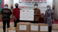Diterima Pj Walikota Makassar, Kawan Lama Foundation Serahkan Bantuan Ribuan Masker dan Hand Sanitizer