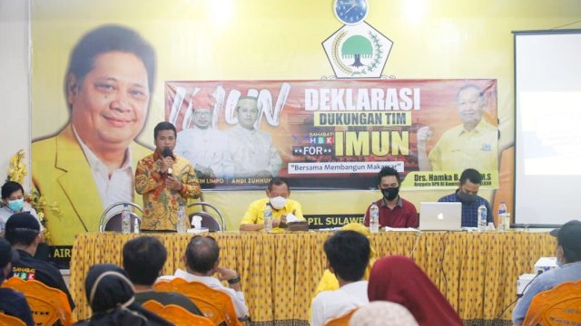 Anggota DPR RI, Hamka B Kady kumpulkan Sahabat HBK menangkan Irman Yasin Limpo-Andi Zunnun Armin (Irman-Zunnun) di Pilwalkot Makassar, Sabtu (19/9/2020).