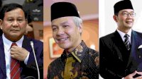 Survei: Prabowo, Ganjar, Ridwan Masuk Tiga Besar Capres 2024