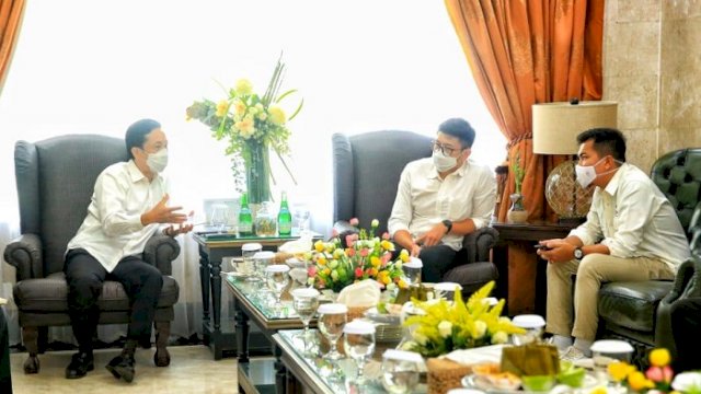 Pejabat Wali Kota Makassar Prof Rudy Djamaluddin menerima kunjungan Badan Promosi Parawisata Daerah (BPPD) Sulsel di rujab Wali Kota Makassar, Rabu (23/9/2020).