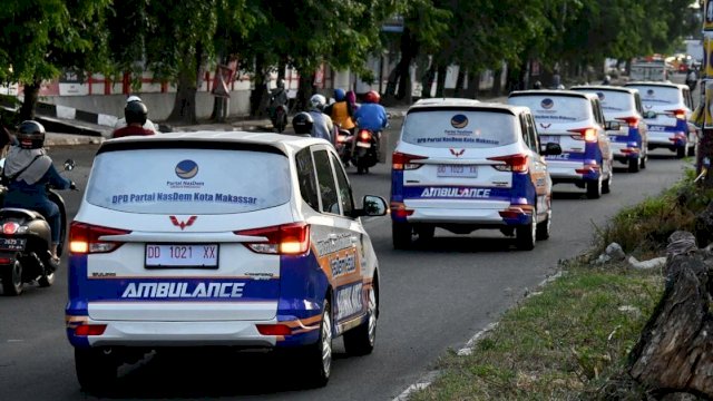 20 Armada Ambulans Gratis Partai NasDem tiba di Makasssar