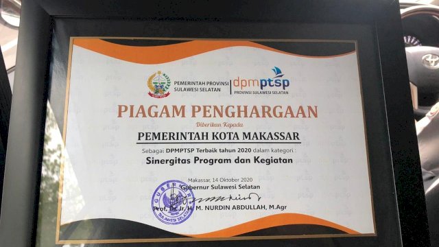 DPMPTSP Makassar Raih Dua Penghargaan, Andi Bukti Djufrie: Kita akan Pertahankan