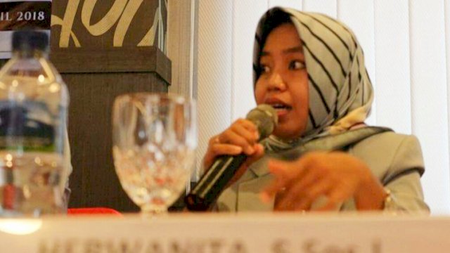 Kordinator Bidang Isi siaran KPID Sulsel, Hermanita. 