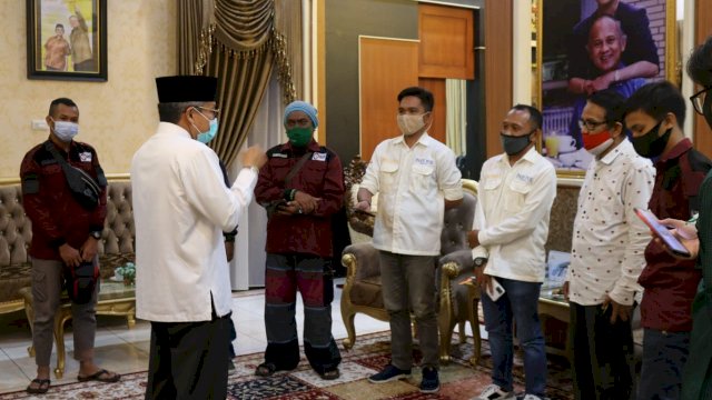 Wali Kota Parepare, Taufan Pawe menerima kunjungan pengurus SMSI Kota Parepare.