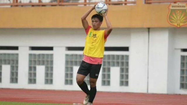Pemain muda Bhayangkara FC Liba Valentino. ANTARA/HO/Media Officer Bhayangkara FC.