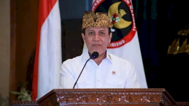 Kepala BNPT, Komisaris Jenderal Polisi Boy Rafli Amar, dalam acara Rapat Koordinasi Nasional Forum Koordinaasi Pencegahan Terorisme, di Nusa Dua, Bali, Rabu (16/12/2020). ANTARA/Dokumentasi BNPT