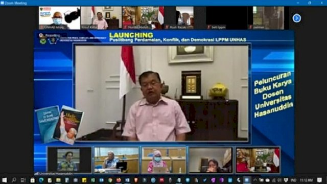 Peluncuran Puslitbang Perdamaian, Gubernur Dorong Unhas Riset Cara JK Selesaikan Konflik
