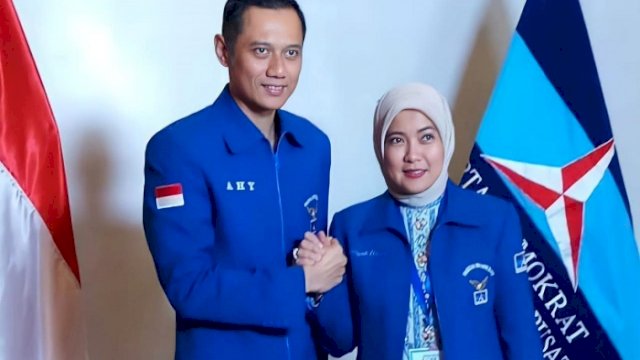 Ketua Umum Partai Demokrat Agus Harimurti Yudhoyono dan Anggota DPR RI dari Demokrat, Aliyah Mustika Ilham.