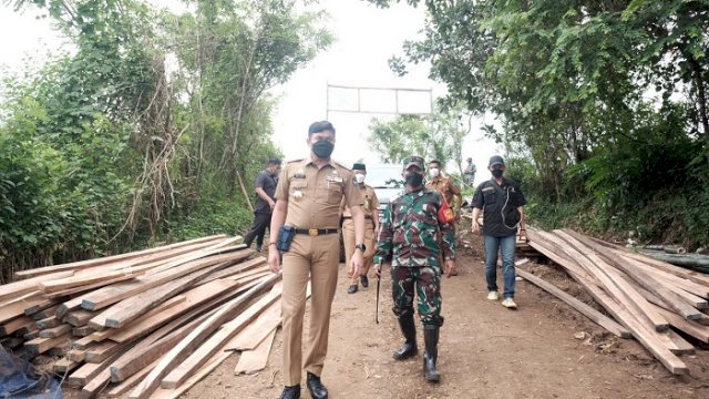 Bupati Gowa Sambut Baik Pembangunan Jembatan di Lokasi TMMD