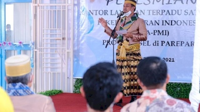 Plt Gubernur Sulsel Andi Sudirman Sulaiman di Kota Parepare, Sabtu (13/3/2021).