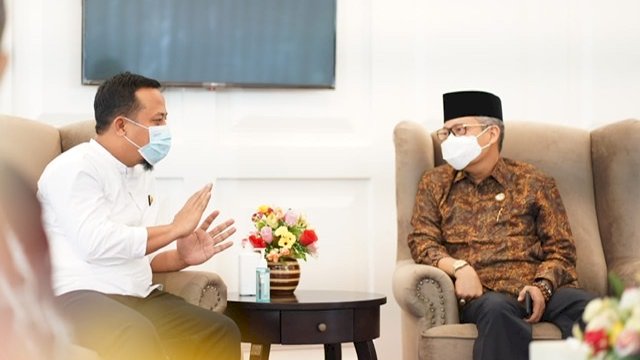 Plt Gubernur Sulsel Andi Sudirman Sulaiman dan Walikota Parepare, Taufan Pawe.