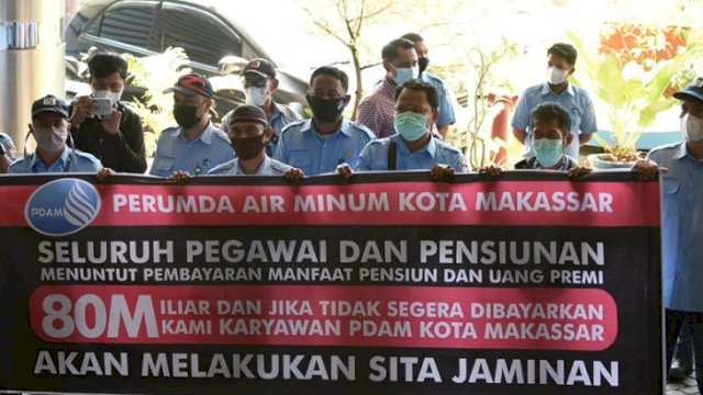 Karyawan PDAM Kota Makassar Datangi AJB Bumi Putera, Ini Tuntutannya