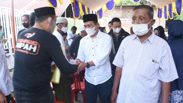 Anggota DPRD Kota Makassar, Kasrudi melaksanakan reses di Jalan Pampang, Kelurahan Pampang, Kecamatan Panakukang, Selasa (20/4/2021).