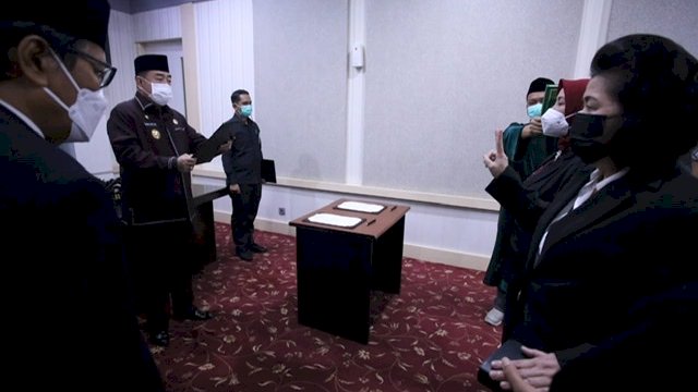 Dua Pejabat Fungsional Jenjang Utama Pemprov Sulsel Dilantik, Ini Nama-namanya