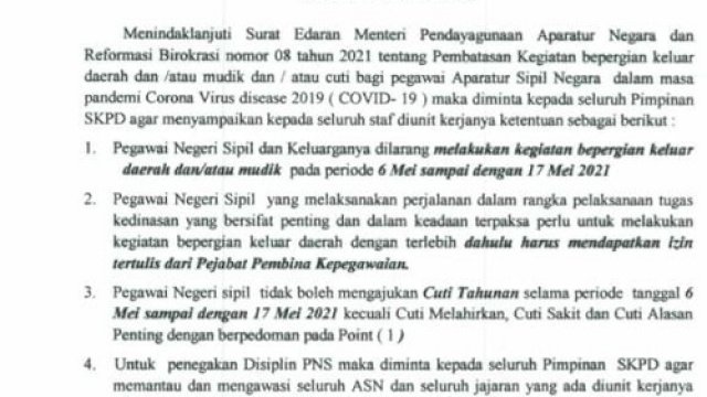 PNS di Gowa dan Keluarganya Dilarang Mudik, Kr Kio: Cegah Penularan Covid-19