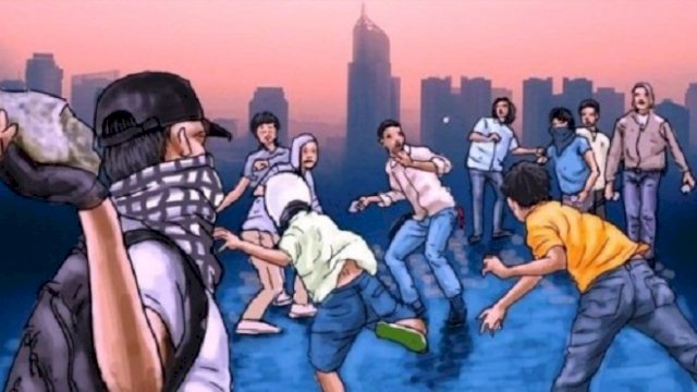 ilustrasi perang kelompok (int)