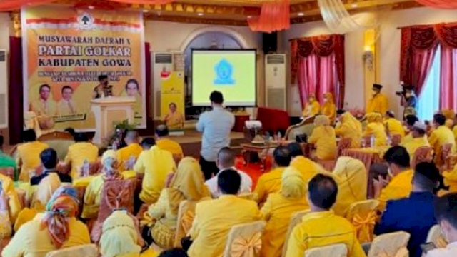 Dewan Pimpinan Daerah (DPR) II Partai Golkar Kabupaten Gowa menggelar Musyawarah Daerah (Musda) X di Panakkukang, Kota Makassar, Sabtu (5/6/2021).