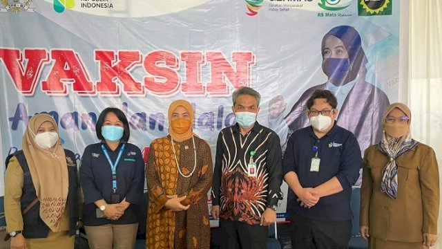Aliyah Gelar Vaksinasi Massal di RS Mata Makassar, Kerjasama Kemenkes dan Dinkes