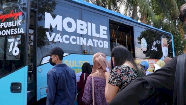 Layanan Mobile Vaccinator ‘Diserbu’ Warga, Antusiasme Vaksin di Sulsel Tinggi