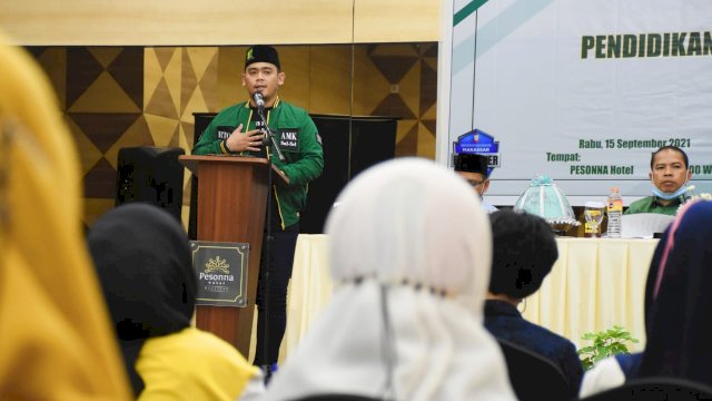 Anggota DPRD Makassar, Rachmat Taqwa Quraisy sosialisasikan Perda Pendidikan Baca Tulis Al-Qur'an, di Hotel Pessona, Rabu (15/9/2021).