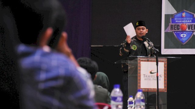 Anggota DPRD Makassar, Rachmat Taqwa Quraisy sosialisasikan Perda Kepemudaan, di Hotel Travelers, Senin (13/9/2021).