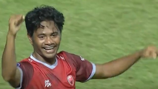 Ilham Udin yang mencetak gol satu-satunya buat PSM Makassar. Pertandingan melawan Madura United ini berakhir imbang 1-1, di Stadion Madya, Senayan, Jakarta Selatan, Minggu (12/9/2021) malam. (int)
