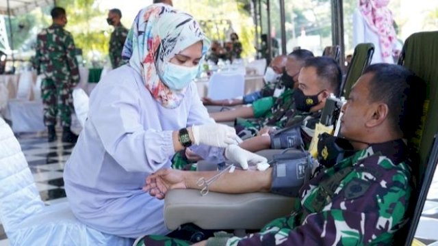 Kodam Hasanuddin Gelar Donor Darah, Terkumpul 542 Kantong Darah