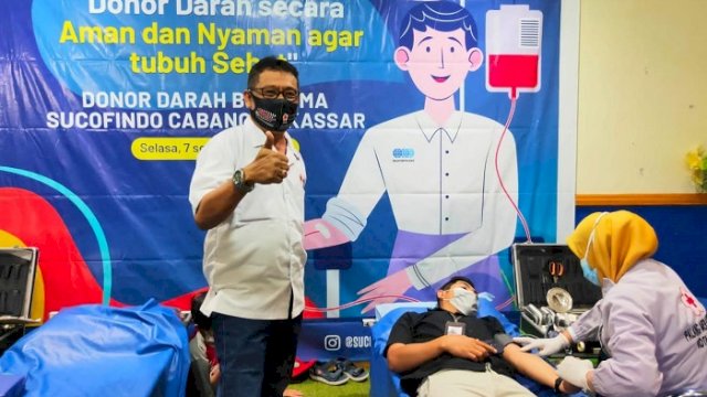 PT Sucofindo Sumbang 34 Kantong Darah ke PMI Makassar