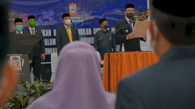 Pimpinan DPRD Makassar Hadiri Pelantikan Pejabat Eselon III