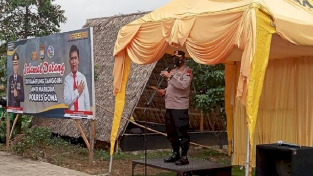 Kapolres Gowa Resmikan Kampung Tangguh Anti Narkoba di Desa Bontoala
