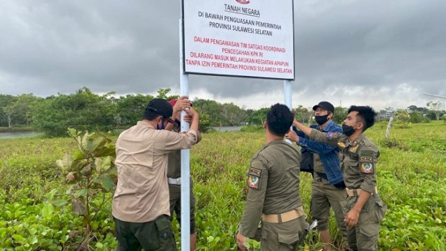 Pemprov Sulsel Pasang Papan Bicara di Lahan Tumbuh Kawasan Binangan Barombong