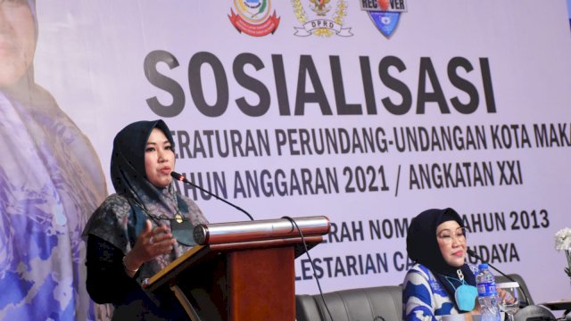 Anggota DPRD Makassar, Fatma Wahyuddin sosialisasikan Perda Pelestarian Cagar Budaya, di Hotel Aston, Sabtu (18/12/2021).