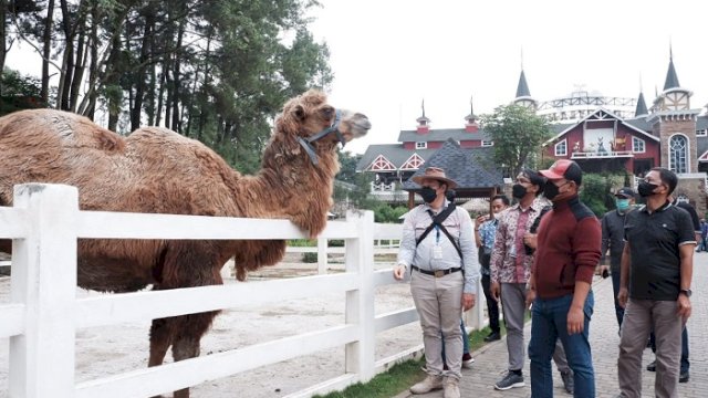 Wabup Gowa Abd Rauf Malaganni melakukan kunjungan kerja ke Cimory Dairyland Puncak di kawasan Cipayung Girang, Kecamatan Megamendung, Bogor, Jawa Barat, Jumat (10/12/2021).