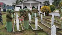 Peringati Hari Juang TNI AD, Jajaran Kodim Gowa Tabur Bunga di TMP Romang Lompoa