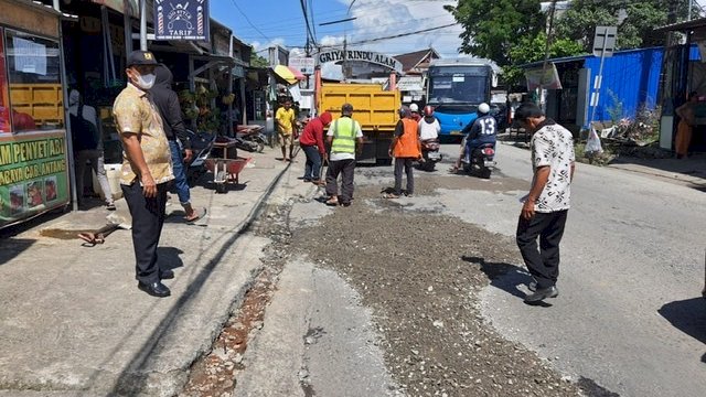 Pemelihargaan Rutin, Ruas Jalan Antang Akan Ditutup Aspal Cold Mix