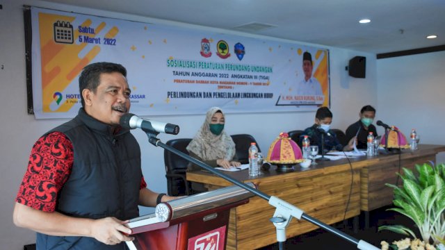 Legislator Berkarya Makassar, Nasir Rurung sosialisasikan Perda Perlindungan dan Pengelolaan Lingkungan Hidup, di Hotel D'Maleo, Sabtu (5/3/2022).