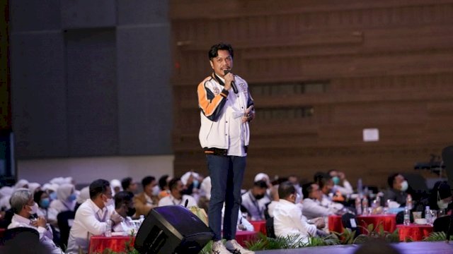 Kepala Bapenda Makassar Firman Hamid Pagarra pada Rakorsus Pemerintah Kota Makassar di Hotel Sheraton, Selasa (15/3/2022).
