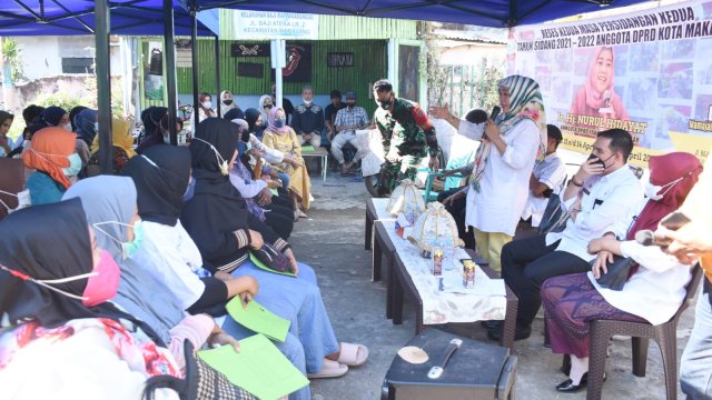 Anggota DPRD Makassar, Nurul Hidayat serap Aspirasi Warga Baji Mappasunggu, Rabu (13/4/2022).