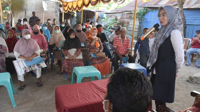 Legislator Gerindra Makassar, Budi Hastuti serap Aspirasi Warga Tanjung Merdeka, Senin (11/4/2022).