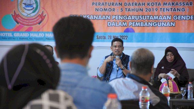 Anggota DPRD Makassar, Nasir Rurung sosialisasikan Perda Pengarusutamaan Gender (PUG) Dalam Pembangunan, di Hotel Grand Maleo Makassar, Sabtu (28/5/2022).