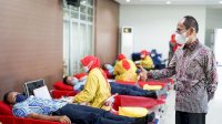 Puluhan Pegawai PDAM Makassar Ikut Donor Darah di PMI Sulsel