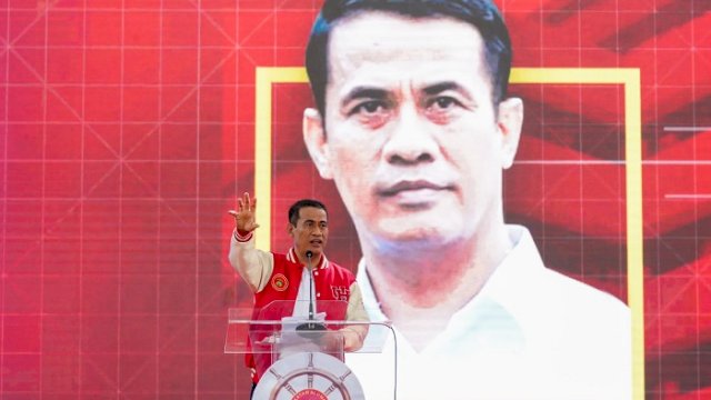 Ketua IKA Unhas Andi Amran Sulaiman di JK Arenatorium Kampus Unhas, Sabtu (14/5/2022).