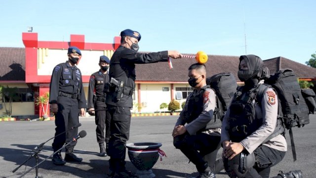 Apel Pembinaan Tradisi Bintara Remaja, Ini Pesan Dansat Brimob Polda Sulsel