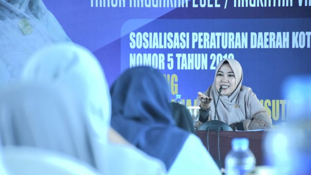 Anggota DPRD Makassar, Fatma Wahyuddin sosialisasikan Perda Pengarusutamaan Gender (PUG) dalam Pembangunan, di Hotel Aston, Minggu (19/6/2022).