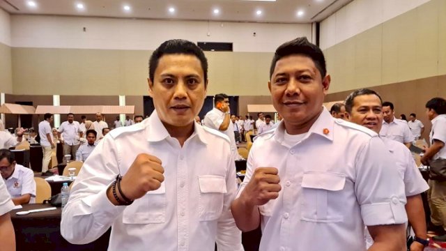 Ketua DPD Gerindra Sulsel, Andi Iwan Darmawan Aras, dan Najmuddin.